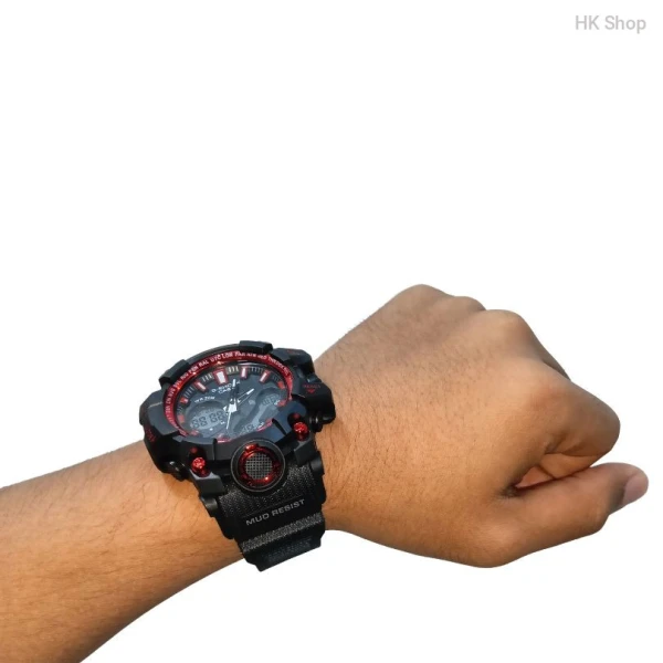 G Shock Men's Dual Time Sports Watch – Shockproof, Waterproof, LED Light
