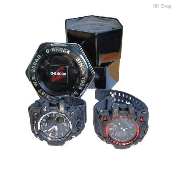 G Shock Men's Dual Time Sports Watch – Shockproof, Waterproof, LED Light