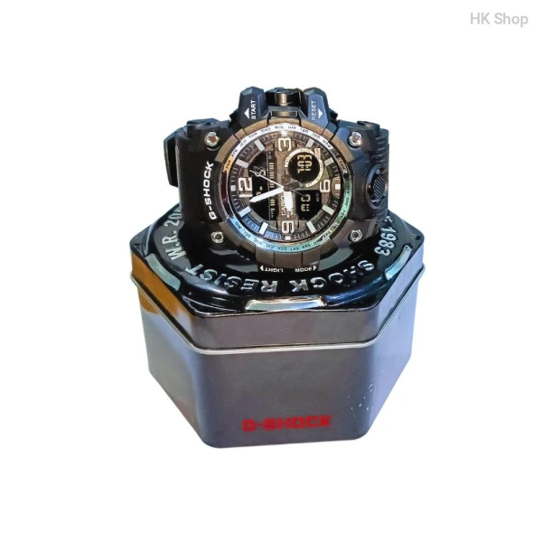 G Shock Men's Dual Time Sports Watch – Shockproof, Waterproof, LED Light