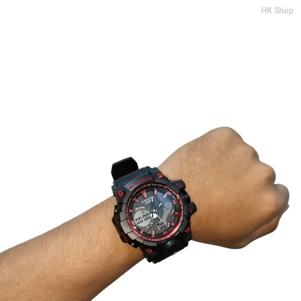 G Shock Men's Dual Time Sports Watch – Shockproof, Waterproof, LED Light