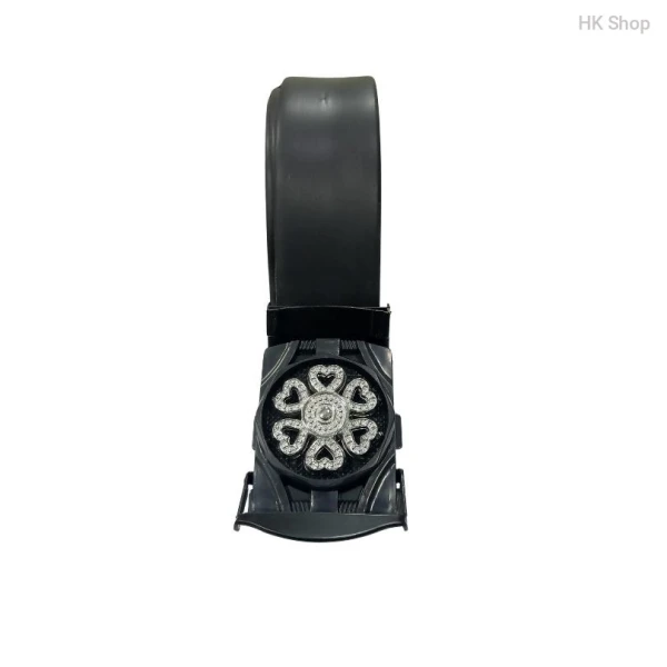 Watch System Leather Belt For Men Silver