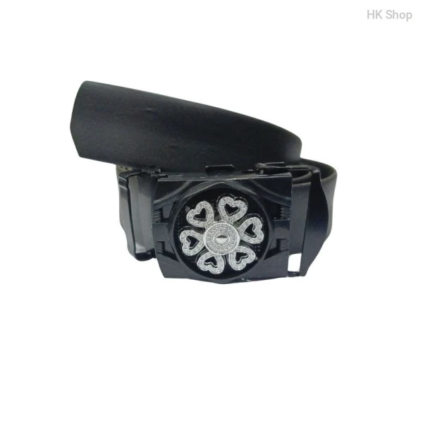 Watch System Leather Belt For Men Silver
