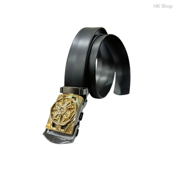 Watch System Leather Belt For Men Golden
