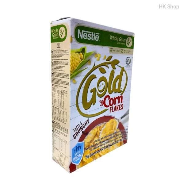 Nestlé Gold Corn Flakes Cereal - Whole Grain, Tasty & Crunchy (275g)