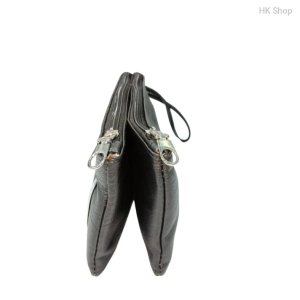 Artificial Leather Purse for women with Metallic Detailing and Dual Compartments.
