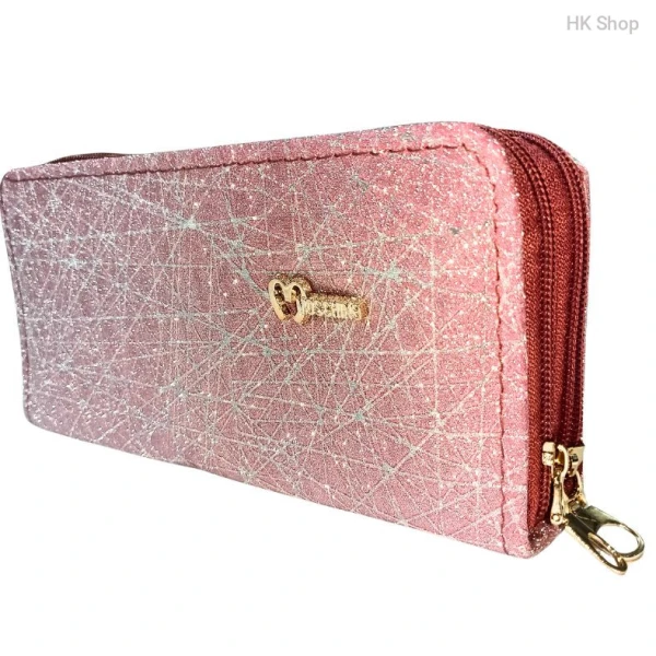 Glittery Women's Long Zipper Wallet – Stylish and Functional
