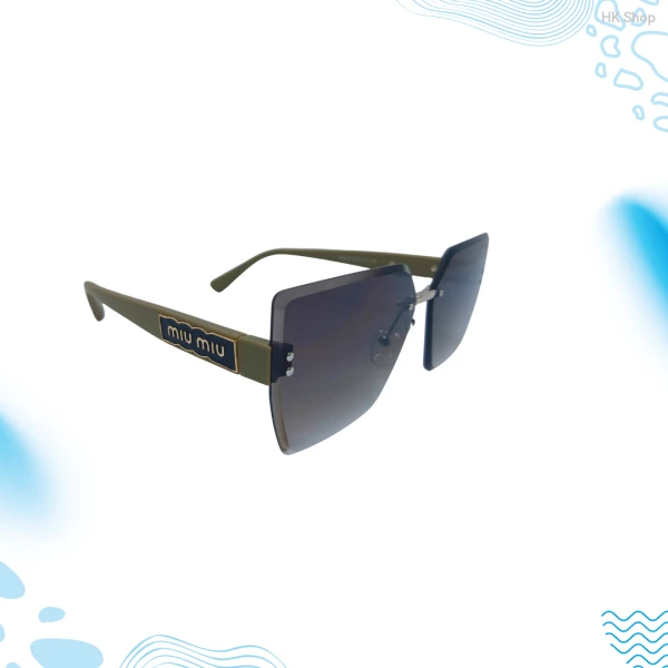 Miu Miu Oversized Rimless Square Sunglasses – UV Protection Gradient Lens, Unisex Designer Eyewear