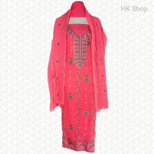 Luxury Indian Georgette Embroidered 3-Piece Dress Set – Stylish & Elegant Party Wear for Women | Perfect for Weddings, Eid & Special Events!