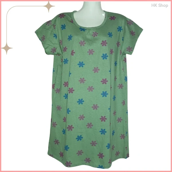 Premium Floral Cotton Nightgown – Perfect Sleepwear for Every Night