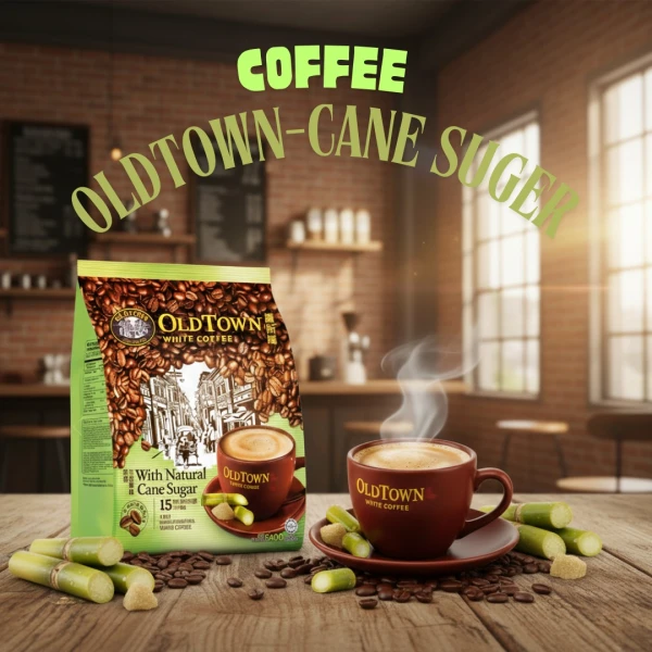 OldTown White Coffee 3-in-1 Instant Premix with Natural Cane Sugar – Premium Malaysian Coffee (15 Sticks x 36g) | ওল্ডটাউন হোয়াইট কফি ৩-ইন-১ ইনস্ট্যান্ট প্রিমিক্স মালয়েশিয়ার প্রিমিয়াম কফি