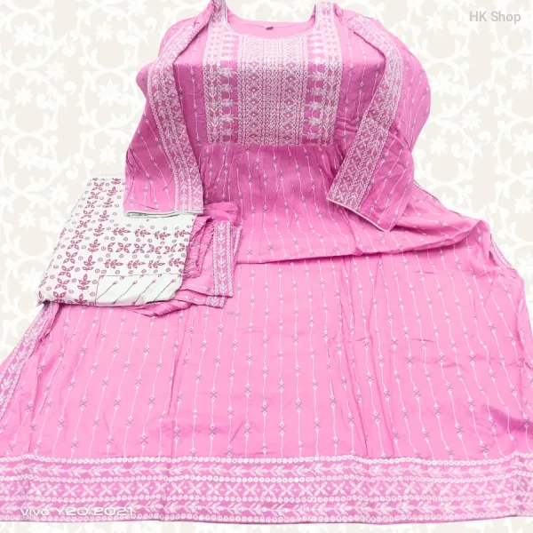 Exclusive ready-made free size (সুতি কাপড়) Cotton Three-Piece Set | Elegant & Comfortable