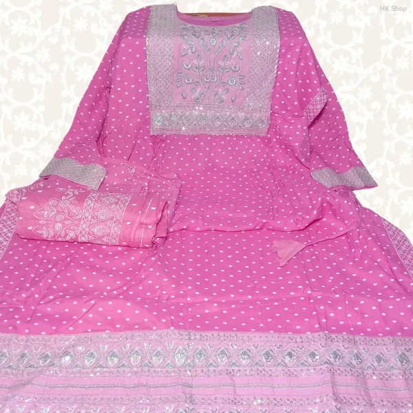 Readymade Free Size Cotton(সুতি কাপড়) 3-Piece Suit for Women
