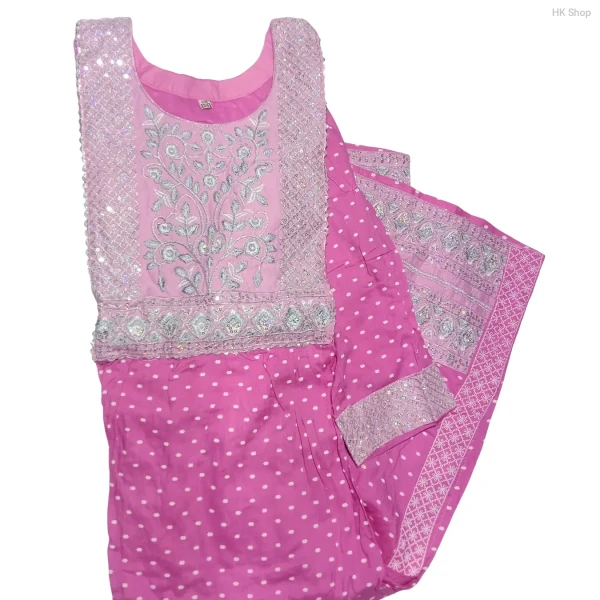 Readymade Free Size Cotton(সুতি কাপড়) 3-Piece Suit for Women