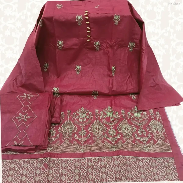 Elegant Cotton (সুতি কাপড়) 3-Piece Set for Women – Stylish & Comfortable