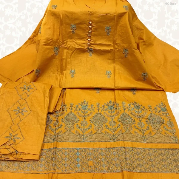Elegant Cotton (সুতি কাপড়) 3-Piece Set for Women – Stylish & Comfortable