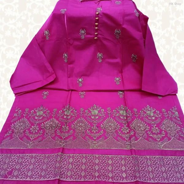 Elegant Cotton (সুতি কাপড়) 3-Piece Set for Women – Stylish & Comfortable