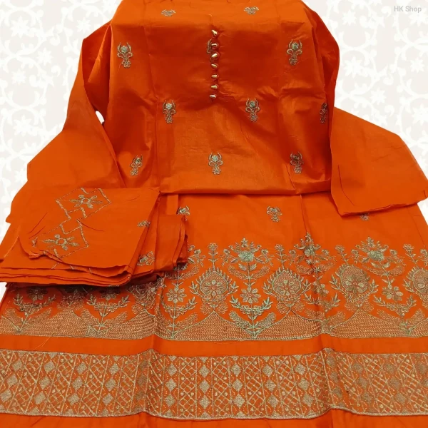 Elegant Cotton (সুতি কাপড়) 3-Piece Set for Women – Stylish & Comfortable