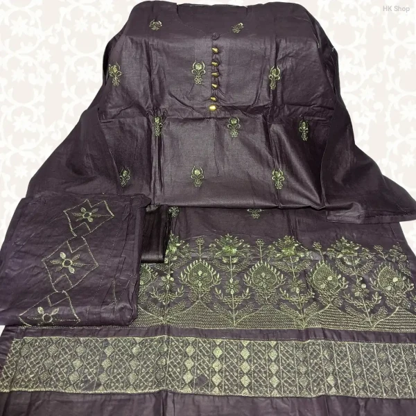 Elegant Cotton (সুতি কাপড়) 3-Piece Set for Women – Stylish & Comfortable