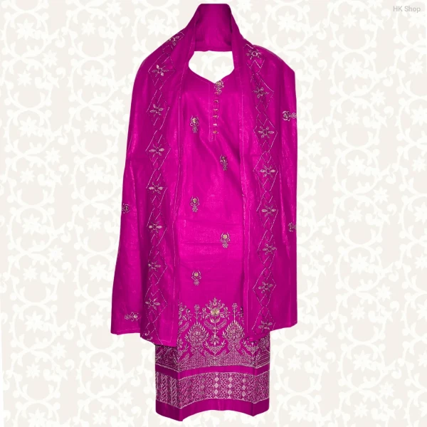 Elegant Cotton (সুতি কাপড়) 3-Piece Set for Women – Stylish & Comfortable