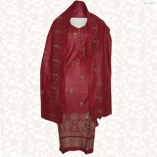 Elegant Cotton (সুতি কাপড়) 3-Piece Set for Women – Stylish & Comfortable