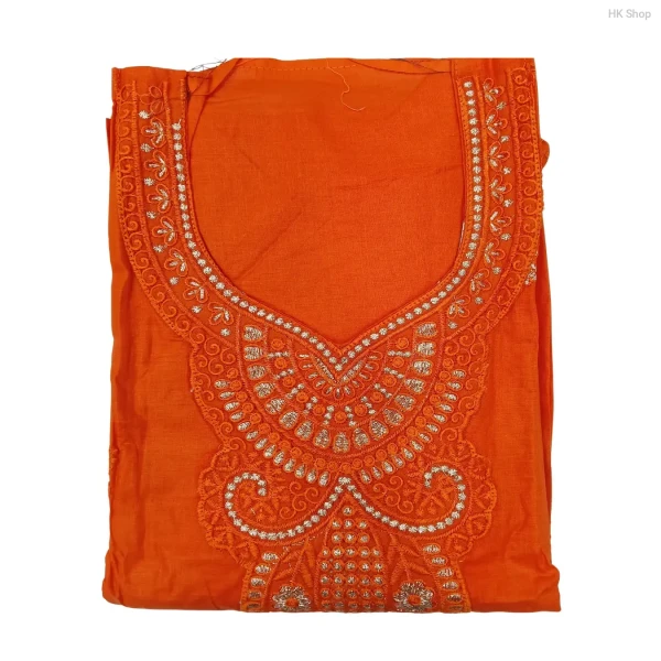 Elegant 3-Piece Embroidered Unstitched Salwar Kameez Set – Traditional Ethnic Wear