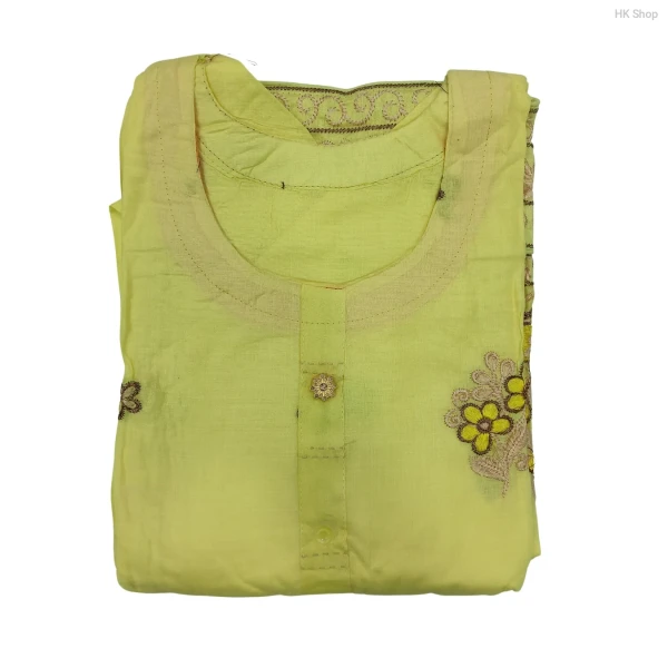 Cotton Embroidered Three-Piece Dress