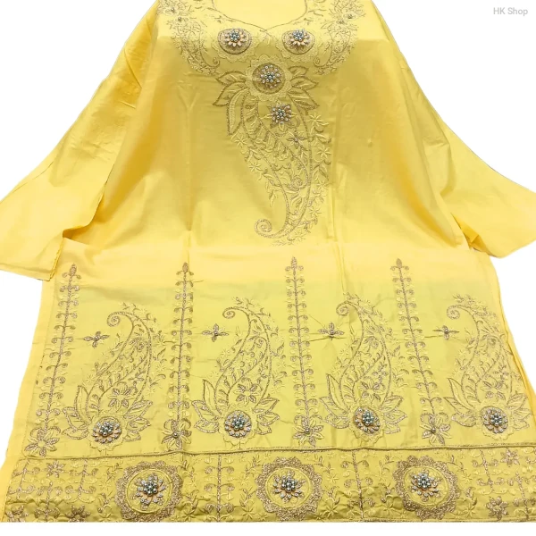 Luxurious Mukta Pathor (মুক্তা পাথর) 3-Piece cotton Dress for Women