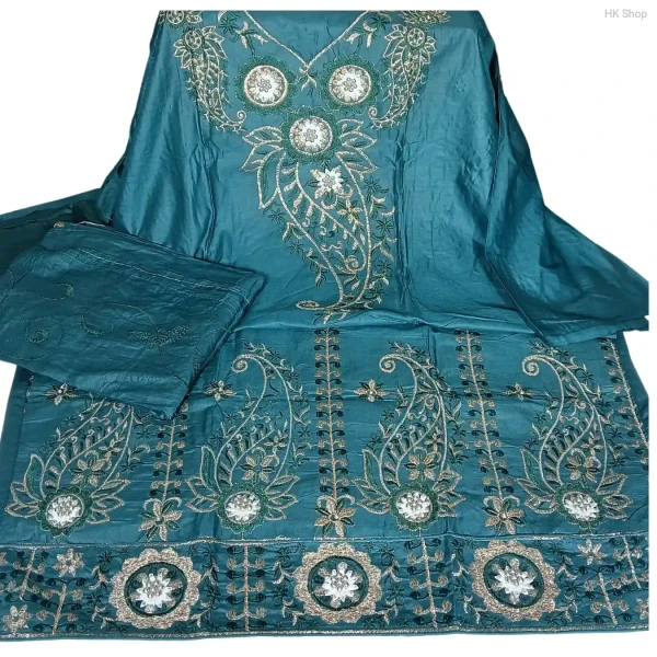 Luxurious Mukta Pathor (মুক্তা পাথর) 3-Piece cotton Dress for Women