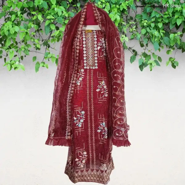 Chiffon Georgette Comfortable 3-Piece Dress