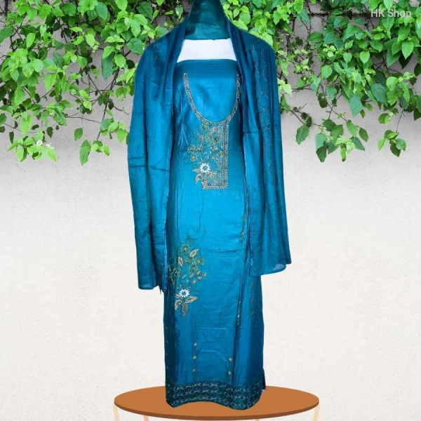 shuti-সুতি Embroidered Three-Piece Suit – Slim Fit & Stylish