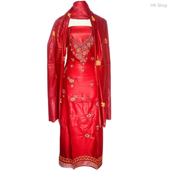 shuti-সুতি  Embroidered Three-Piece Suit for Women