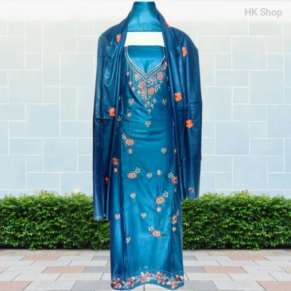 shuti-সুতি  Embroidered Three-Piece Suit for Women