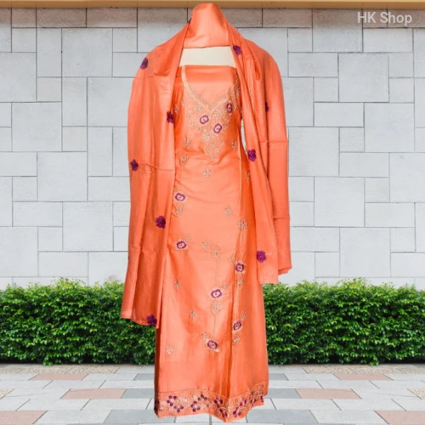 shuti-সুতি  Embroidered Three-Piece Suit for Women