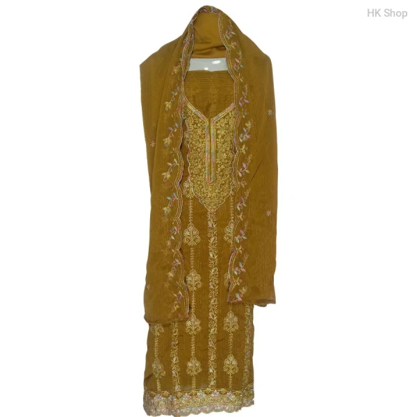Embroidered 3-Piece Dress – Elegant Traditional Wear