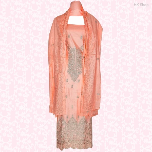 ✨ Premium Embroidered Pure Cotton Salwar Kameez Set with Designer Dupatta – Vibrant Colors ✨