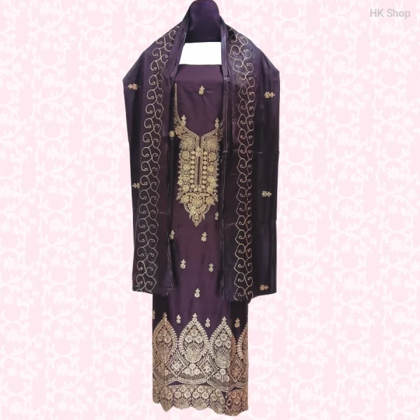 ✨ Premium Embroidered Pure Cotton Salwar Kameez Set with Designer Dupatta – Vibrant Colors ✨