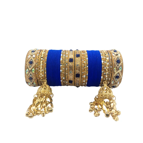 Traditional Red Gold Bangles Set with Golden Tassels – Bridal Jewelry for Weddings & Special Occasions |  বিয়ের ও বিশেষ অনুষ্ঠানের জন্য কনের গহনা