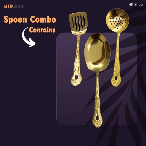 HK Shop 18-Piece Gold Stainless Steel Cutlery Set– Royal Look, Daily Use
