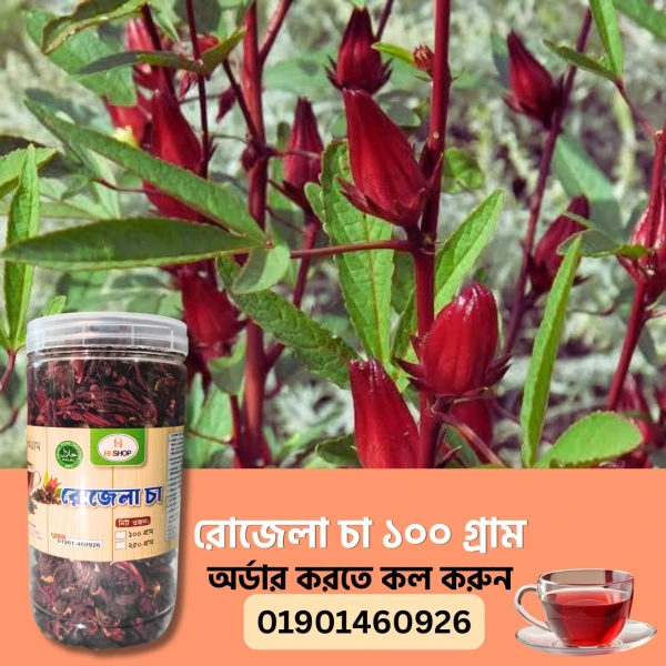 রোজেলা চা - ১০০% প্রাকৃতিক হারবাল চা | Premium Rosella Tea (100g) | HK Shop