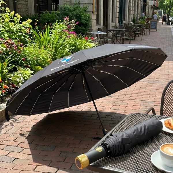 BMW Motorsport Folding Umbrella – Compact Rain Umbrella for Men & Women, Windproof & Durable | স্টাইলিশ, টেকসই ও কমপ্যাক্ট রেইন ছাতা