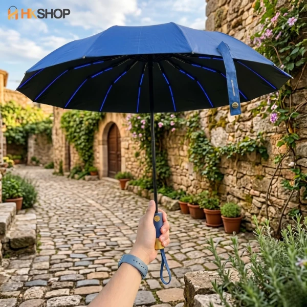 BMW Motorsport Folding Umbrella – Compact Rain Umbrella for Men & Women, Windproof & Durable | স্টাইলিশ, টেকসই ও কমপ্যাক্ট রেইন ছাতা