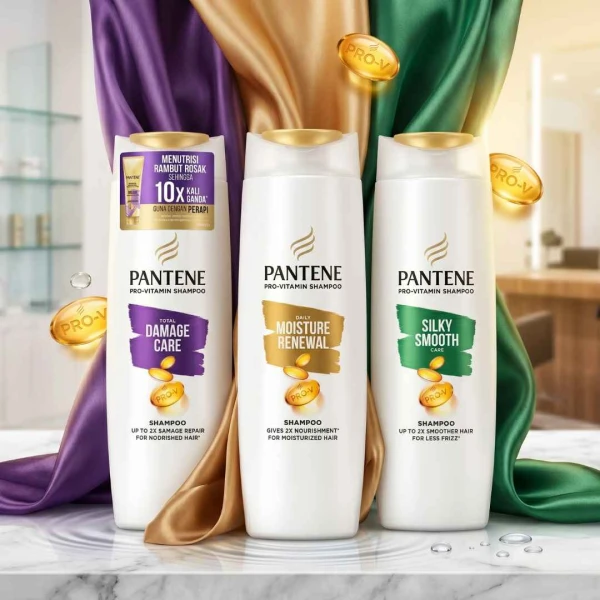 Pantene Total Damage Care Shampoo for Damaged Hair with Pro-Vitamin Formula