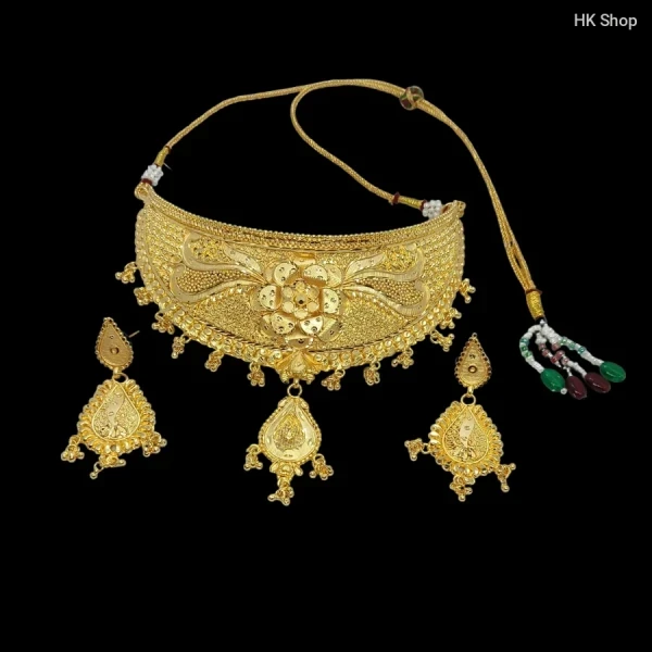 Premium Traditional Gold-Plated Bridal Jewellery Full Combo Set