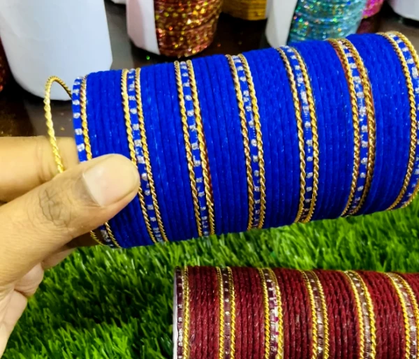 Premium Velvet Glass Bangles Set with Gold Accents – Traditional Indian Churi Set for Women | প্রিমিয়াম ভেলভেট কাঁচের চুড়ি সেট – মেয়েদের আকর্ষণীয় ইন্ডিয়ান ভেলভেট চুড়ির কালেকশন