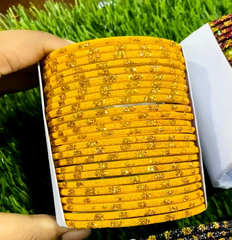 Premium Glitter Glass Bangles Set with Gold Borders – Traditional Multi-Color Jori Churi for Women | প্রিমিয়াম গ্লিটার কাঁচের চুড়ি সেট – মেয়েদের আকর্ষণীয় কালারফুল জড়ি ও রেশমি চুরির কালেকশন