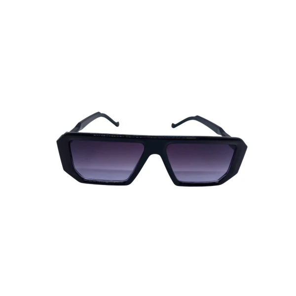 Men's Retro Square Navigator Sunglasses | Glossy Black Acetate Frame & Gradient Lenses | প্রিমিয়াম স্কয়ার নেভিগেটর সানগ্লাস