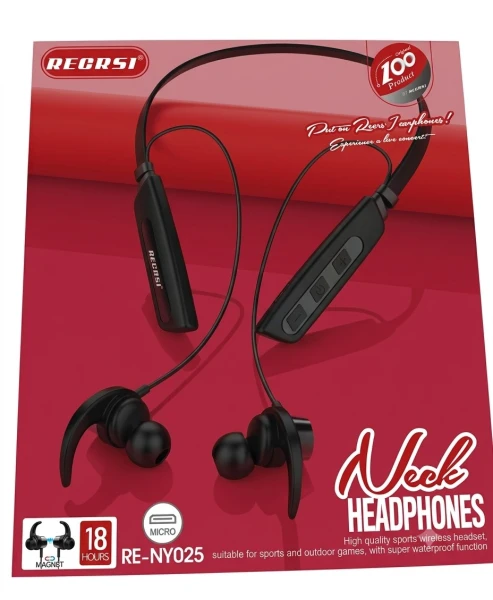 Recrsi wireless Neckband Bluetooth Earphone RE-NY025