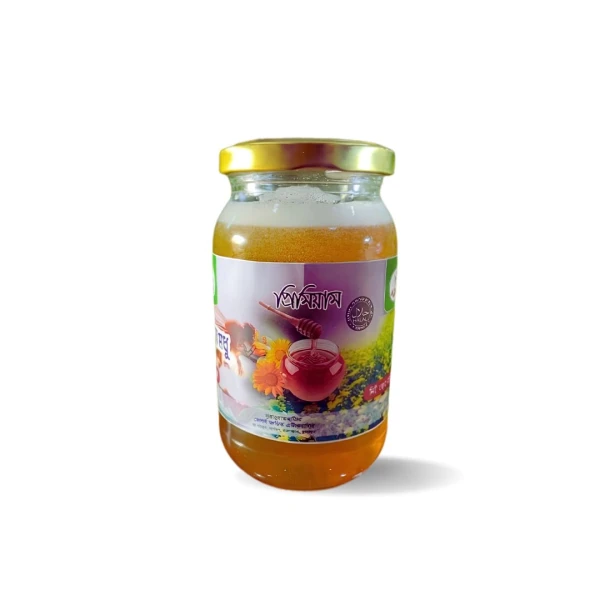 100% Pure Mustard Flower Honey – Natural & Organic (500g) | ১০০% খাঁটি সরিষার ফুলের মধু – প্রাকৃতিক ও অর্গানিক (৫০০ গ্রাম)
