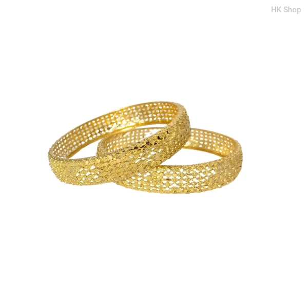 ✨ 24K Dubai Gold Color Bangles – A Timeless Statement of Luxury ✨ (2 Pieces)