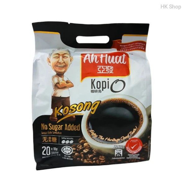 Ah Huat Kopi Kosong No Sugar Added (20 Sachets x 10g) - 200g